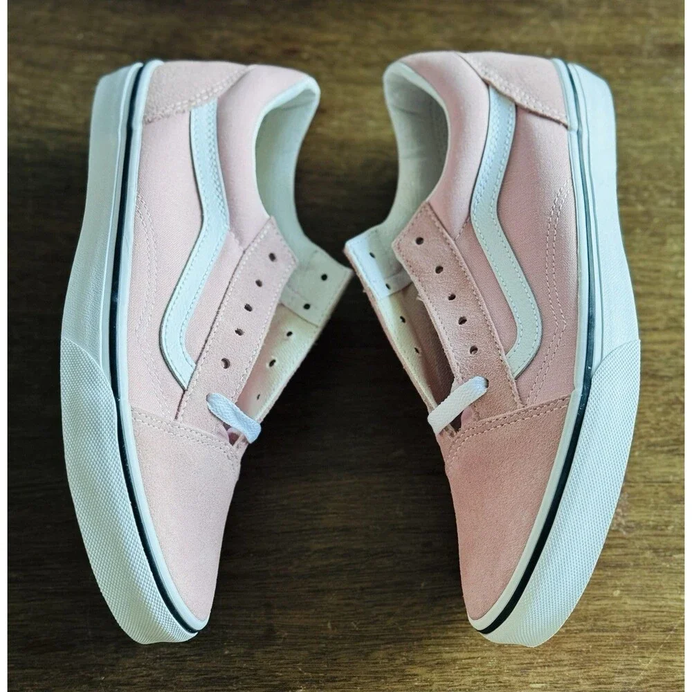 Youth Size 6.5 Vans Old Skool Women’s Size 8 Powder Pink White VN0A4UHZ9AL NIB